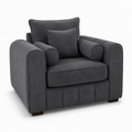 Lilly 1 Seater Naples & Kinsington Dark Grey Sofa | FurniFolks - Luxury UK Living Room Showcase