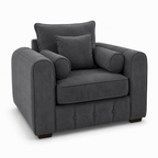Lilly 1 Seater Naples & Kinsington Dark Grey Sofa | FurniFolks - Luxury UK Living Room Showcase