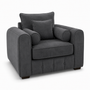 Lilly 1 Seater Naples & Kinsington Dark Grey Sofa | FurniFolks | Free UK Delivery