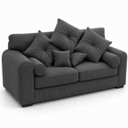 Lilly 2 Seater Jumbo Cord Dark Grey Sofa - Luxury UK Living Room Showcase