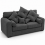 Lilly 2 Seater Jumbo Cord Dark Grey Sofa | Free UK Delivery
