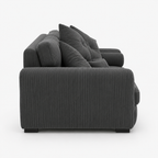 Lilly 2 Seater Jumbo Cord Dark Grey Sofa - Detailed Angle View 2