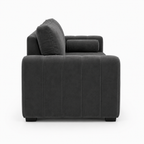 Lilly 2 Seater Plush Velvet Dark Grey Sofa - Detailed Angle View 2