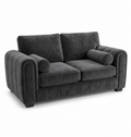 Lilly 2 Seater Plush Velvet Dark Grey Sofa - Luxury UK Living Room Showcase