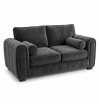 Lilly 2 Seater Plush Velvet Dark Grey Sofa - Luxury UK Living Room Showcase