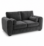 Lilly 2 Seater Plush Velvet Dark Grey Sofa | Free UK Delivery
