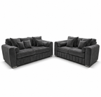 Lilly 3+2 Seater Chenille Dark Grey Sofa - Luxury UK Living Room Showcase