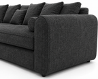 Lilly 5 Seater Chenille Dark Grey Sofa - Detailed Angle View 3