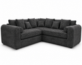 Lilly 5 Seater Chenille Dark Grey Sofa - Luxury UK Living Room Showcase