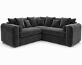 Lilly 5 Seater Corner L-Shaped Plush Velvet Dark Grey Sofa - Luxury UK Living Room Showcase