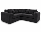 Lilly 5 Seater Jumbo Cord Dark Grey Sofa - Luxury UK Living Room Showcase