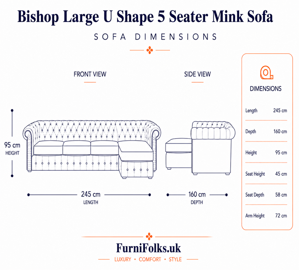 Lilly 5 Seater Jumbo Cord Mink Sofa - Detailed Angle View 6