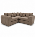 Lilly 5 Seater Jumbo Cord Mink Sofa - Luxury UK Living Room Showcase