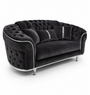 Madrid Chesterfield 3 Seater Plush Velvet Dark Grey Sofa | Free UK Delivery