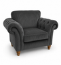 NICOLE 1 Seater Jumbo Cord Dark Grey Sofa | FurniFolks | Free UK Delivery