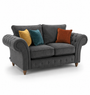 NICOLE 2 Seater Naples & Kensington Dark Grey Sofa | Free UK Delivery