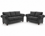 NICOLE 3+2 Seater Chenille Dark Grey Sofa | Free UK Delivery
