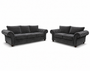 NICOLE 3+2 Seater Plush Velvet Dark Grey Sofa | Free UK Delivery