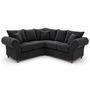 NICOLE 5 Seater Corner Jumbo Cord Dark Grey Sofa | Free UK Delivery