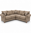Nicole 5 Seater Corner Naples & Kensington Mink Sofa - Luxury UK Living Room Showcase