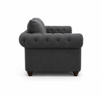 Nicole 3+2 Seater Naples & Kensington Dark Grey Sofa - Detailed Angle View 2