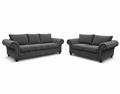 Nicole 3+2 Seater Naples & Kensington Dark Grey Sofa - Luxury UK Living Room Showcase