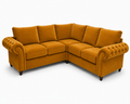 Nicole 5 Seater Corner Plush Velvet Mustard Sofa - Luxury UK Living Room Showcase