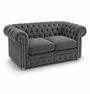 Olympia Chesterfield 2 Seater Naples & Kinsington Dark Grey Sofa | Free UK Delivery