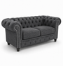 Olympia Chesterfield 3 Seater Chenille Dark Grey Sofa | Free UK Delivery