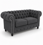 Olympia Chesterfield 3 Seater Naples & Kinsington Dark Grey Sofa | Free UK Delivery