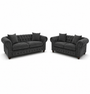 Olympia Chesterfield 3+2 Seater Corner Chenille Dark Grey Sofa | Free UK Delivery