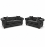 Olympia Chesterfield 3+2 Seater Corner Plush Velvet Dark Grey Sofa | Free UK Delivery