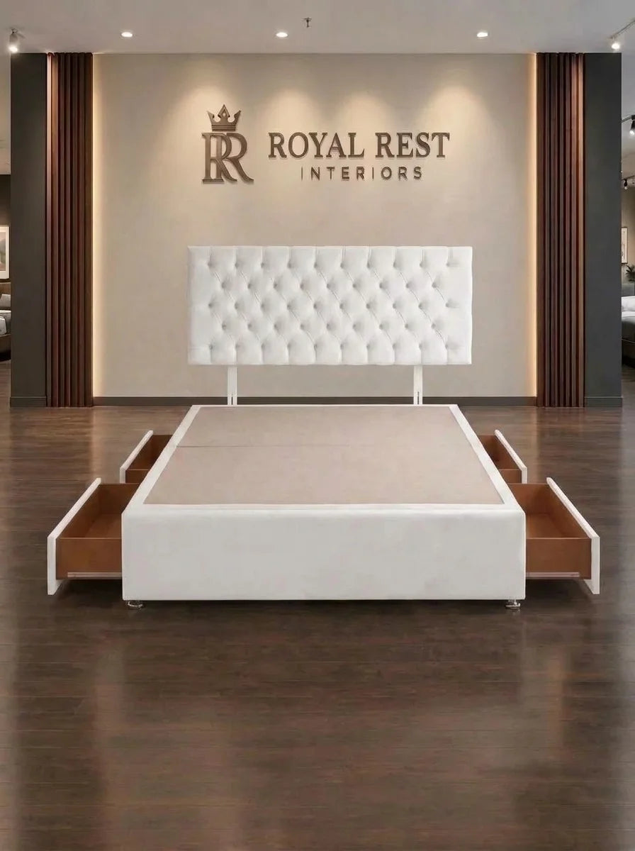 Royal Rest Handcrafted Divan Bed Base (Choice of Storage & Fabrics)