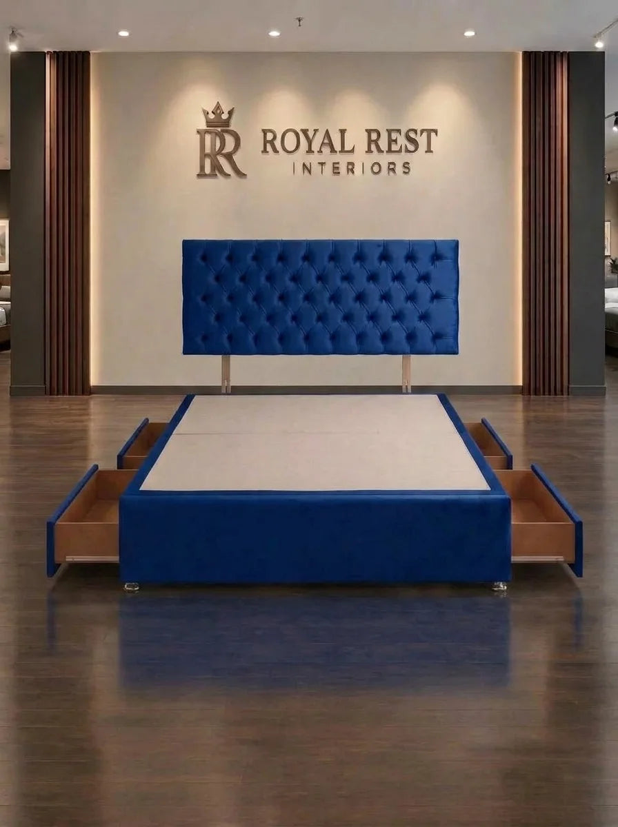 Royal Rest Handcrafted Divan Bed Base (Choice of Storage & Fabrics)