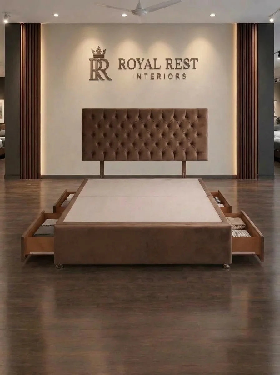 Royal Rest Handcrafted Divan Bed Base (Choice of Storage & Fabrics)