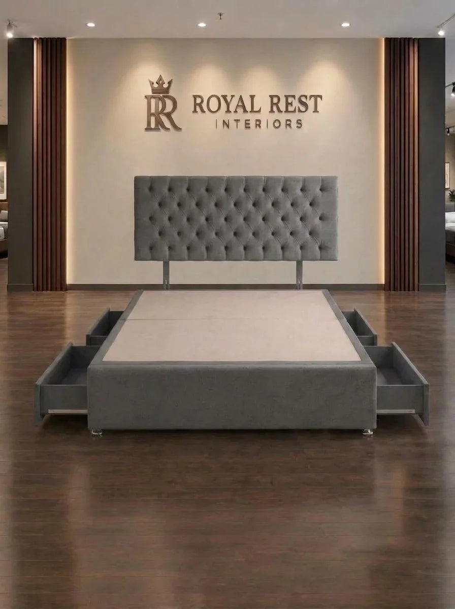 Royal Rest Handcrafted Divan Bed Base (Choice of Storage & Fabrics)