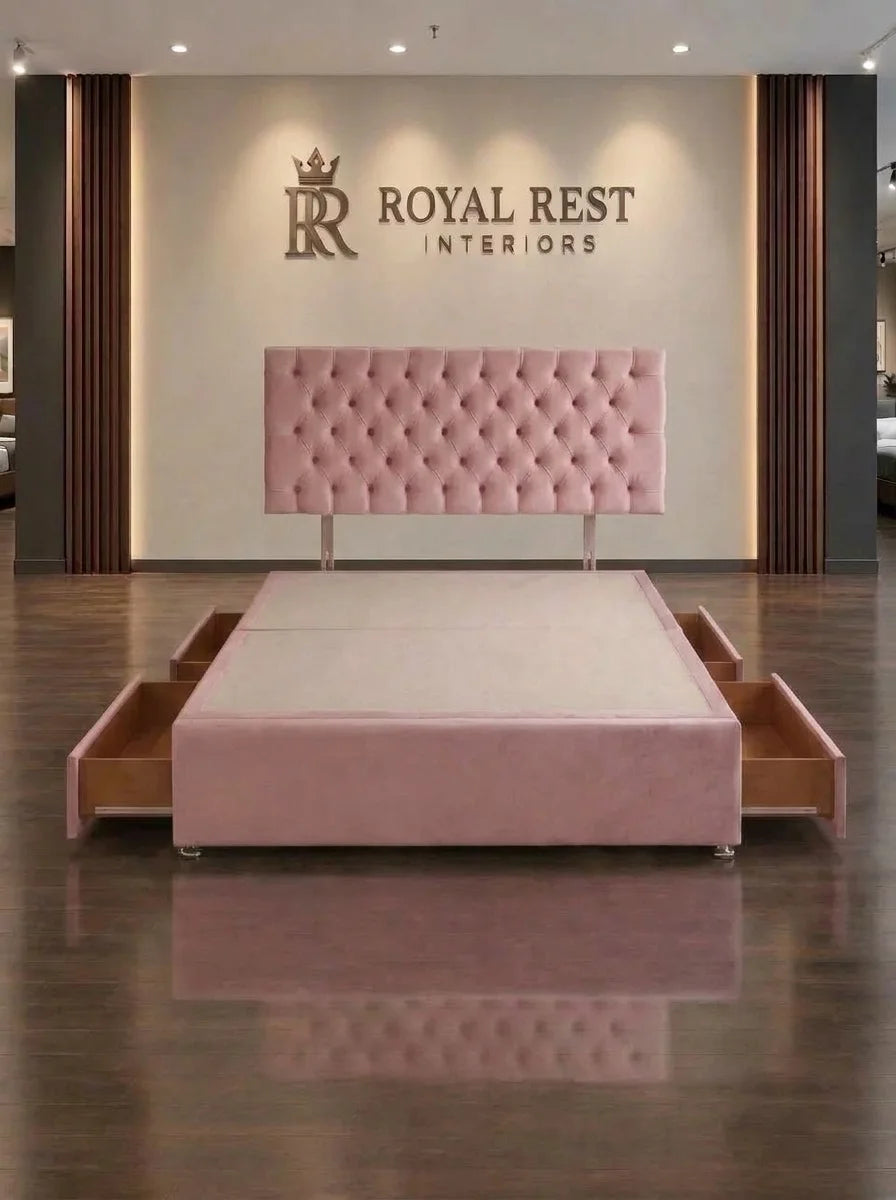 Royal Rest Handcrafted Divan Bed Base (Choice of Storage & Fabrics)