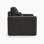 Ruby Alaska 1 Seater Chenille Dark Grey Sofa - Detailed Angle View 2