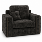 Ruby Alaska 1 Seater Crush Velvet Dark Grey Sofa - Luxury UK Living Room Showcase