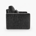 Ruby Alaska 1 Seater Crush Velvet Dark Grey Sofa - Detailed Angle View 2