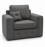 Ruby Alaska 1 Seater Naples & Kensington Dark Grey Sofa | Free UK Delivery