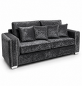 Ruby Alaska 2 Seater Crush Velvet Dark Grey Sofa - Luxury UK Living Room Showcase