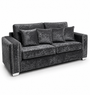 Ruby Alaska 2 Seater Crush Velvet Dark Grey Sofa | Free UK Delivery