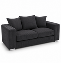 Ruby Alaska 2 Seater Jumbo Cord Dark Grey Sofa | Compact Chunky Comfort - Luxury UK Living Room Showcase