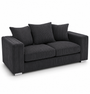 Ruby Alaska 2 Seater Jumbo Cord Dark Grey Sofa | Compact Chunky Comfort | Free UK Delivery