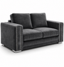 Ruby Alaska 2 Seater Plush Velvet Dark Grey Sofa | Free UK Delivery