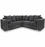 Ruby Alaska 5 Seater Corner Naples & Kensington Dark Grey Sofa | Free UK Delivery