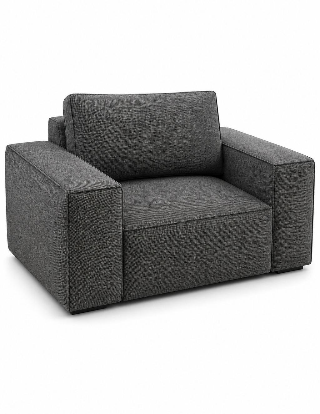 Sloane Sleefy 1 Seater Chenille Dark Grey Sofa | FurniFolks - Luxury UK Living Room Showcase