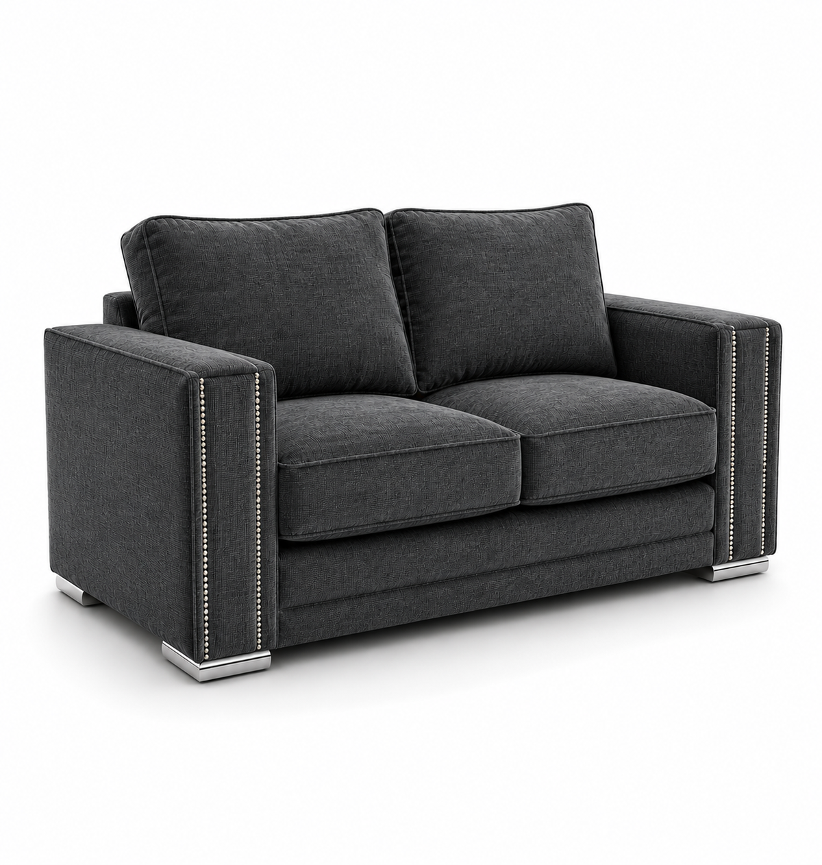 Sloane Sleefy 2 Seater Chenille Dark Grey Sofa - Luxury UK Living Room Showcase