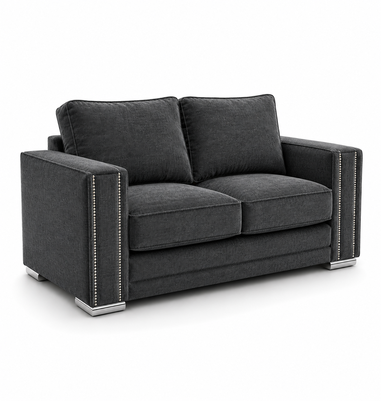 Sloane Sleefy 2 Seater Chenille Dark Grey Sofa - Luxury UK Living Room Showcase